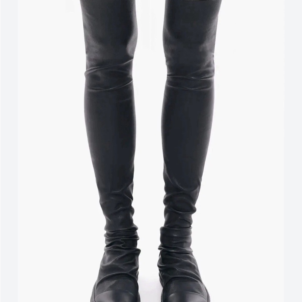 Rick Owens Black Over the Knee Boots